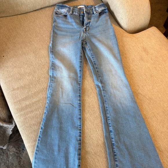 Good American Light Blue Flare Jeans - Picture 2 of 5